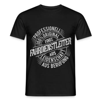 Fahrdienstleiter - Männer T-Shirt - Schwarz - Vorne - AI Model Male 178 light (178cm)