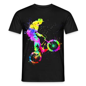 | d’astuce de vélo Bmx Vélo Bmx Freestyle - T-shirt homme - noir - Devant - AI Model Male 178 light (178cm)