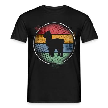 Alpaka - Männer T-Shirt - Schwarz - Vorne - AI Model Male 178 light (178cm)