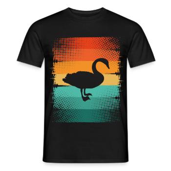 Swan - Men's T-Shirt - black - Front - AI Model Male 178 light (178cm)