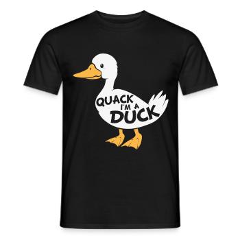 Quack I’m A Duck Lazy Halloween Costume - Men's T-Shirt - black - Front - AI Model Male 178 light (178cm)