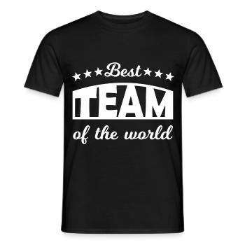 Team - Men's T-Shirt - black - Front - AI Model Male 178 light (178cm)
