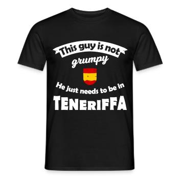 Tenerife Fans - T-shirt homme - noir - Devant - AI Model Male 178 light (178cm)