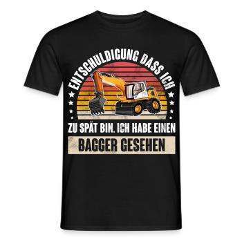 Bagger - Männer T-Shirt - Schwarz - Vorne - AI Model Male 178 light (178cm)