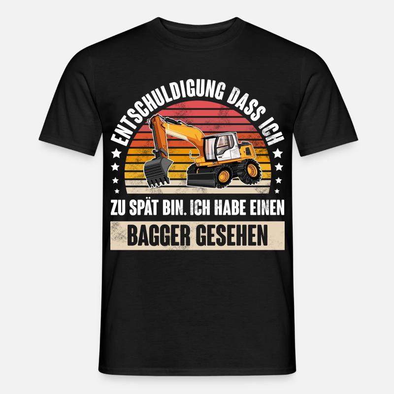Bagger - Männer T-Shirt - Schwarz