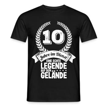10 Jahre Im Dienst Dienstjubiläum Firmenjubiläum - Männer T-Shirt - Schwarz - Vorne - AI Model Male 178 light (178cm)