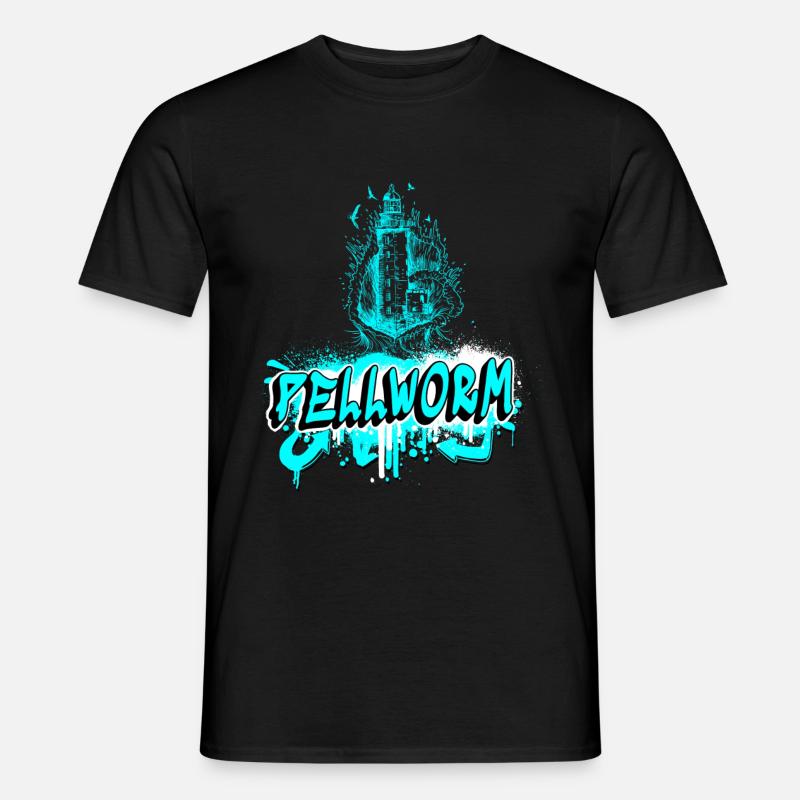 Pellworm lighthouse graffiti design - Men’s T-shirt - black
