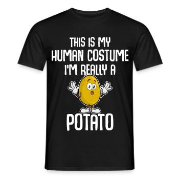 Potato - Men's T-Shirt - black - Front - AI Model Male 178 light (178cm)