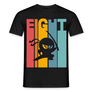 Ninja 8ème anniversaire Enfants - T-shirt homme - noir - Devant - AI Model Male 178 light (178cm)