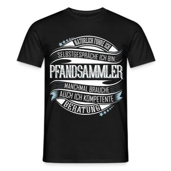 Pfandsammler - Männer T-Shirt - Schwarz - Vorne - AI Model Male 178 light (178cm)