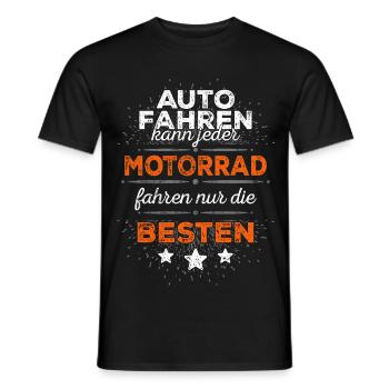 Motorrad Fahren Nur Die Besten Motorradfahrer Bike - Männer T-Shirt - Schwarz - Vorne - AI Model Male 178 light (178cm)