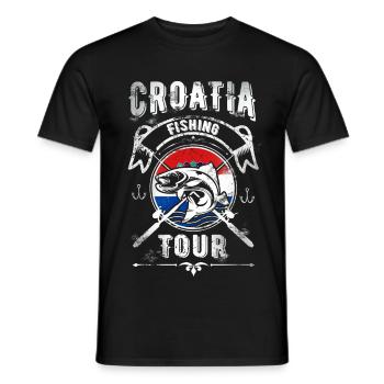 Croatie Angel Tour Fishing Tour Pêcheur Pêcheur - T-shirt homme - noir - Devant - AI Model Male 178 light (178cm)