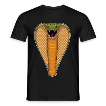 Serpent Cobra - T-shirt homme - noir - Devant - AI Model Male 178 light (178cm)