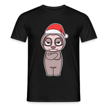 Noël paresseux - T-shirt homme - noir - Devant - AI Model Male 178 light (178cm)