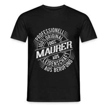 Maurer - Männer T-Shirt - Schwarz - Vorne - AI Model Male 178 light (178cm)
