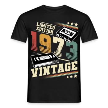 1973 Geburtsjahr Baujahr Geburtstag vintage - Männer T-Shirt - Schwarz - Vorne - AI Model Male 178 light (178cm)