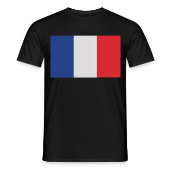 Französische Flagge - Männer T-Shirt - Schwarz - Vorne - AI Model Male 178 light (178cm)