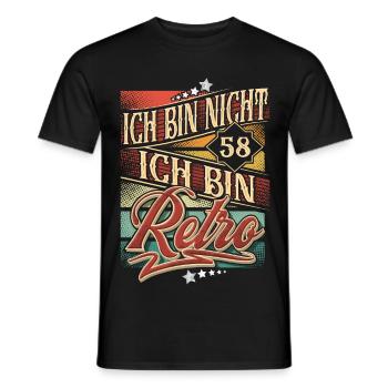 58. Geburtstag Retro Vintage - Männer T-Shirt - Schwarz - Vorne - AI Model Male 178 light (178cm)