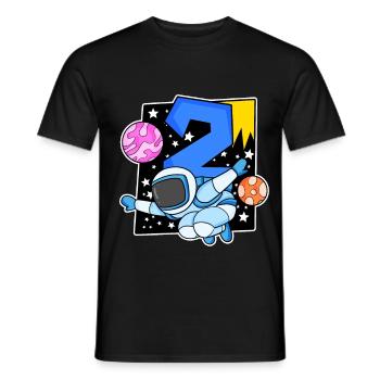 2 anniversaire garçon - 2 ans - Je suis 2 - T-shirt homme - noir - Devant - AI Model Male 178 light (178cm)
