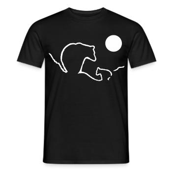 Mom bear and cub - Men's T-Shirt - black - Front - AI Model Male 178 light (178cm)
