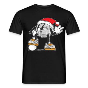 Boule Ball Pétanque Tenue chapeau de Noël Bouler - T-shirt homme - noir - Devant - AI Model Male 178 light (178cm)