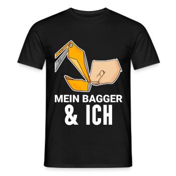 Bagger Baggerfahrer Spruch - Männer T-Shirt - Schwarz - Vorne - AI Model Male 178 light (178cm)