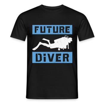 Citation plongée sous-marine Conception de plongée sous-marine Future Dive - T-shirt homme - noir - Devant - AI Model Male 178 light (178cm)