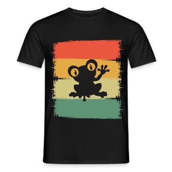 Frosch - Männer T-Shirt - Schwarz - Vorne - AI Model Male 178 light (178cm)