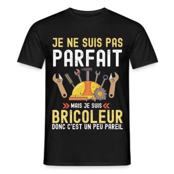 Bricoleur - T-shirt homme - noir - Devant - AI Model Male 178 light (178cm)