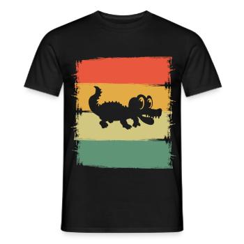 Aligator Crocodile - T-shirt homme - noir - Devant - AI Model Male 178 light (178cm)