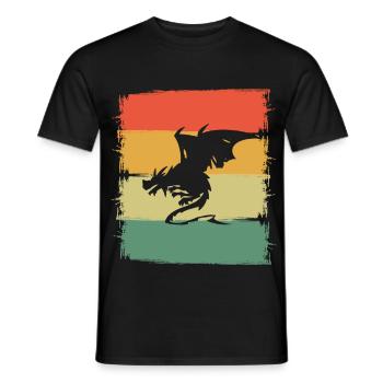 Dragon Dragon - T-shirt homme - noir - Devant - AI Model Male 178 light (178cm)