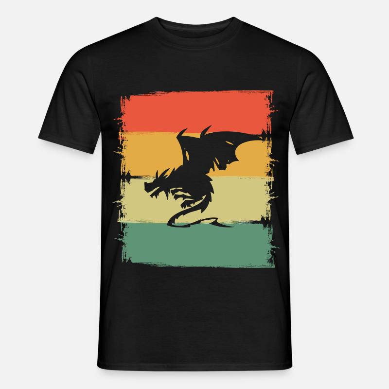 Drache Drachen - Männer T-Shirt - Schwarz