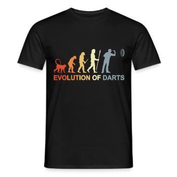 Évolution des fléchettes vintage - T-shirt homme - noir - Devant - AI Model Male 178 light (178cm)