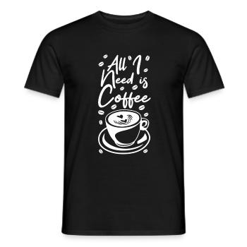 Lustiger Kaffee Spruch - Männer T-Shirt - Schwarz - Vorne - AI Model Male 178 light (178cm)