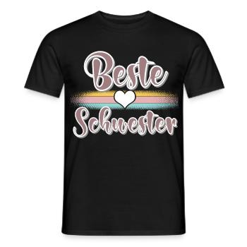 Beste Schwester - Männer T-Shirt - Schwarz - Vorne - AI Model Male 178 light (178cm)
