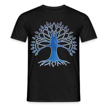 Lebensbaum und Sternenhimmel - Männer T-Shirt - Schwarz - Vorne - AI Model Male 178 light (178cm)
