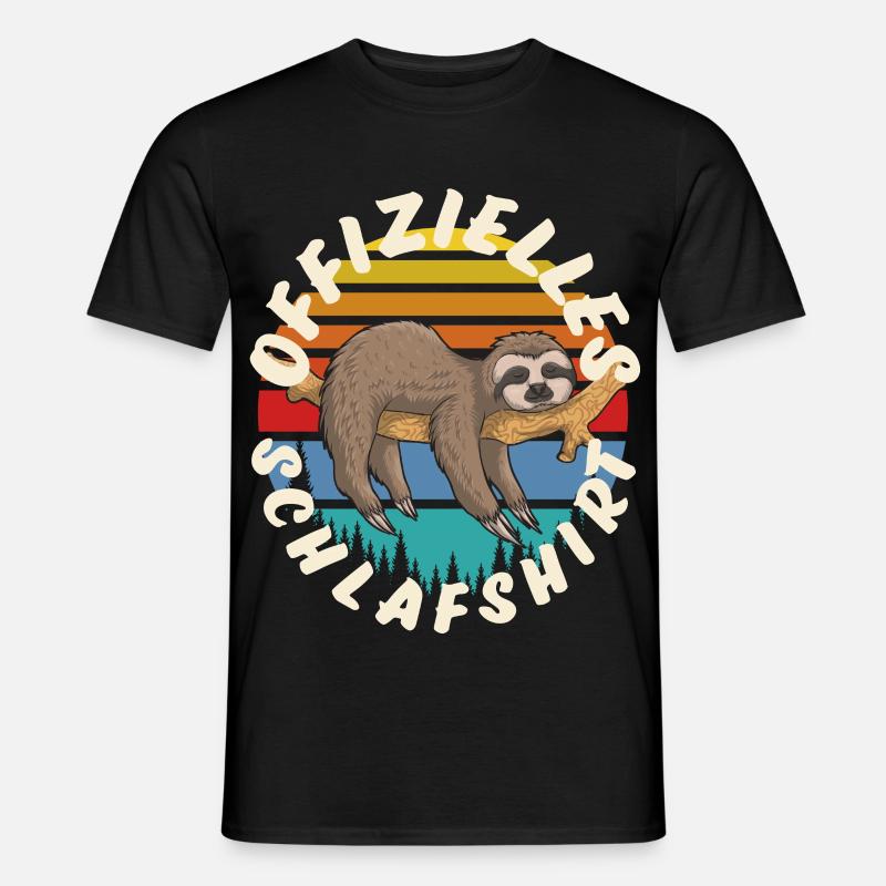 Faultier - Männer T-Shirt - Schwarz