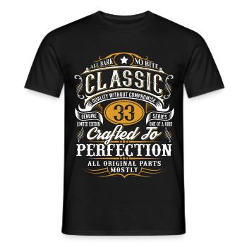 33. Geburtstag - Männer T-Shirt - Schwarz - Vorne - AI Model Male 178 light (178cm)