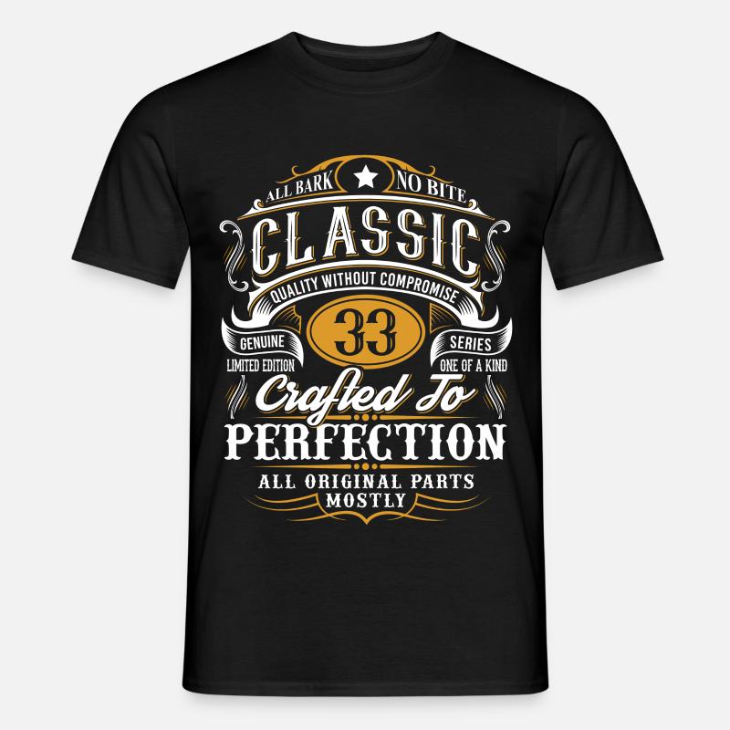 33. Geburtstag - Männer T-Shirt - Schwarz