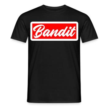 bandit thief crime criminal sticker hooligan gang - Men's T-Shirt - black - Front - AI Model Male 178 light (178cm)
