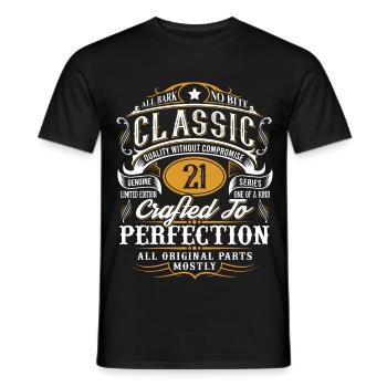 21st birthday - Men's T-Shirt - black - Front - AI Model Male 178 light (178cm)