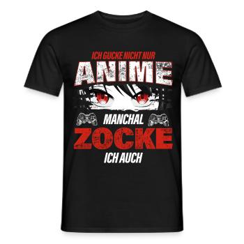 Je ne regarde pas seulement des anime parfois je joue aussi - T-shirt homme - noir - Devant - AI Model Male 178 light (178cm)