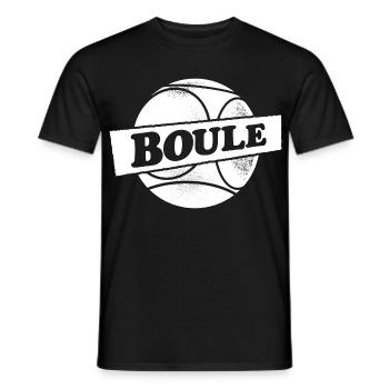 Petanque Boule Ball Outfit for Bouler Boule - Men's T-Shirt - black - Front - AI Model Male 178 light (178cm)