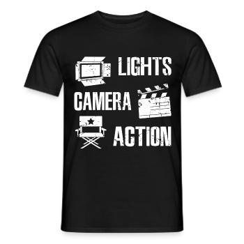 Filmemacher - Männer T-Shirt - Schwarz - Vorne - AI Model Male 178 light (178cm)