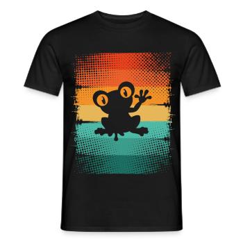 Frosch - Männer T-Shirt - Schwarz - Vorne - AI Model Male 178 light (178cm)