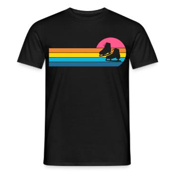 Schlittschuh - Männer T-Shirt - Schwarz - Vorne - AI Model Male 178 light (178cm)