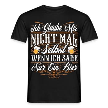 Lustiger Bier Spruch - Männer T-Shirt - Schwarz - Vorne - AI Model Male 178 light (178cm)