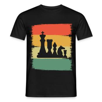 Schach - Männer T-Shirt - Schwarz - Vorne - AI Model Male 178 light (178cm)