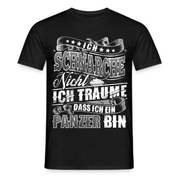 Panzer - Männer T-Shirt - Schwarz - Vorne - AI Model Male 178 light (178cm)