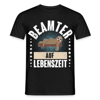 Beamter auf Lebenszeit - Männer T-Shirt - Schwarz - Vorne - AI Model Male 178 light (178cm)